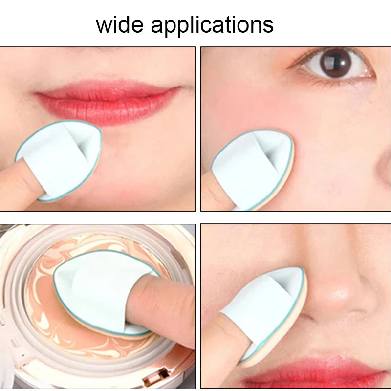 5/10Pcs Mini Finger Puff Foundation Small Air Cushion Powder Sponge Face Concealer BB Cream Cosmetic Applicator Makeup Tools - Tasawoq