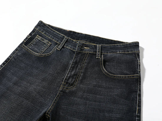 Summer Shorts Jeans Men Denim Pants Stretch Dark Blue Fashion Design Men's Jeans Slim Straight Male Short Jeans Hombre - Tasawoq