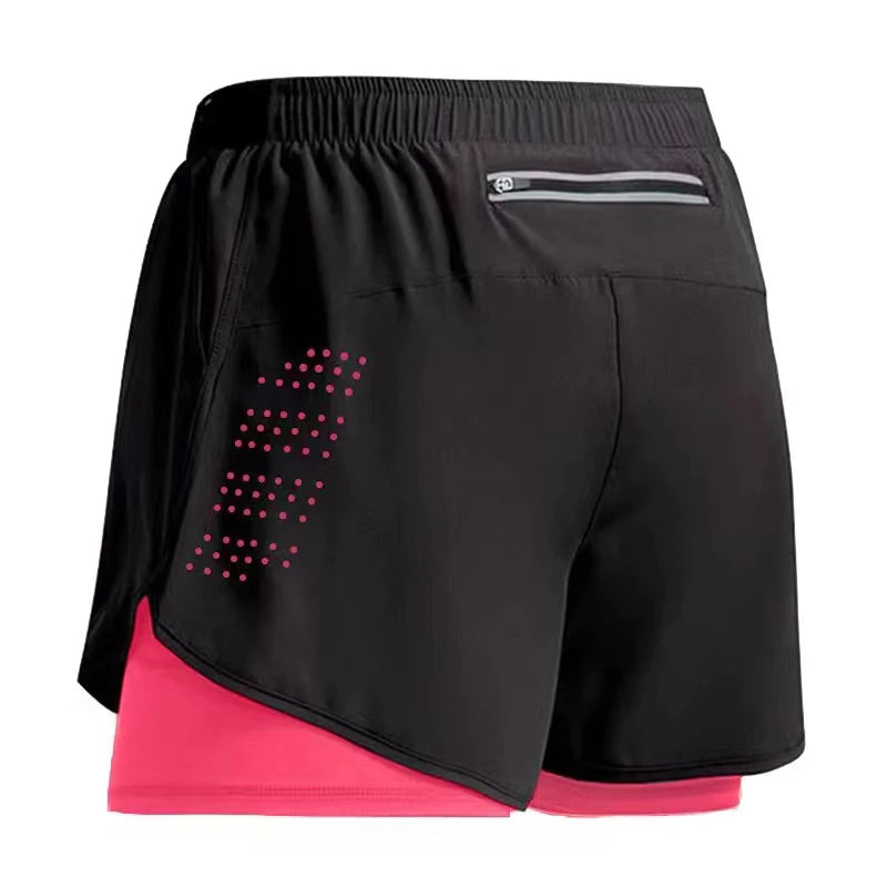 New Men Running Shorts Gym Sports Shorts 2 In 1 Quick Dry Workout Training Gym Fitness Jogging Short Pants Summer Men Shorts - Tasawoq