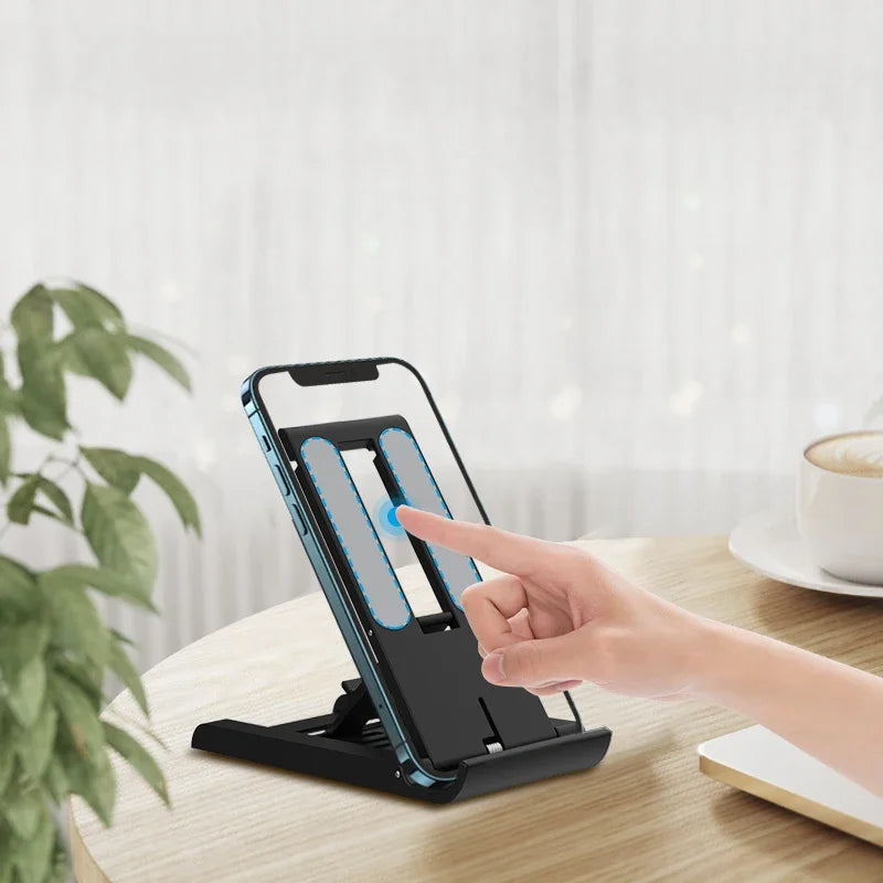 Desktop Phone Holder Stand Foldable Portable Tablet Stand Desk Lazy Bracket For iPhone 13 Pro iPad Mobile Phone Tablet below 12" - Tasawoq