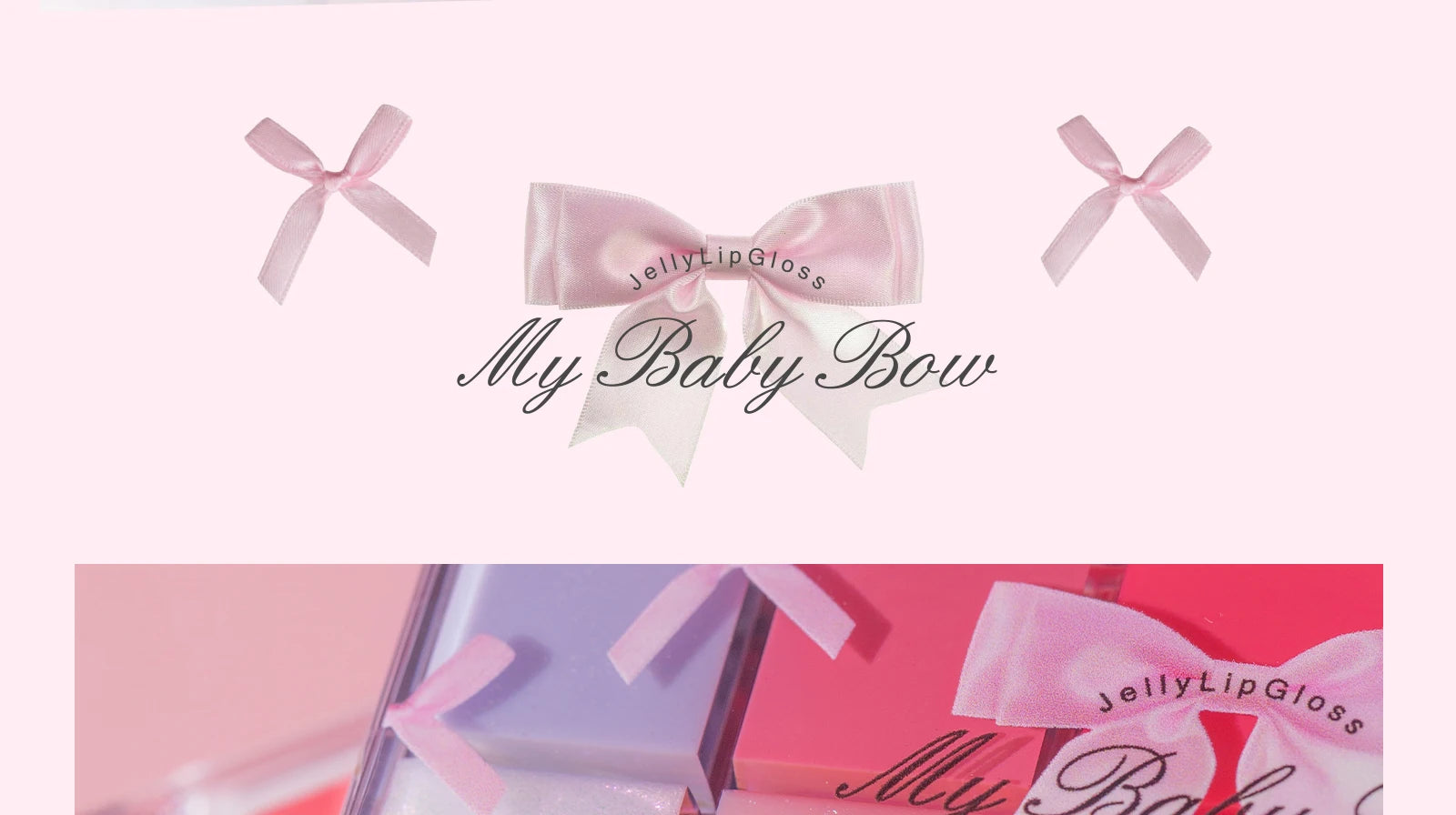 FLORTTE & My Baby Bow 10-color jell ylip gloss palette lipstick lip glaze - Tasawoq