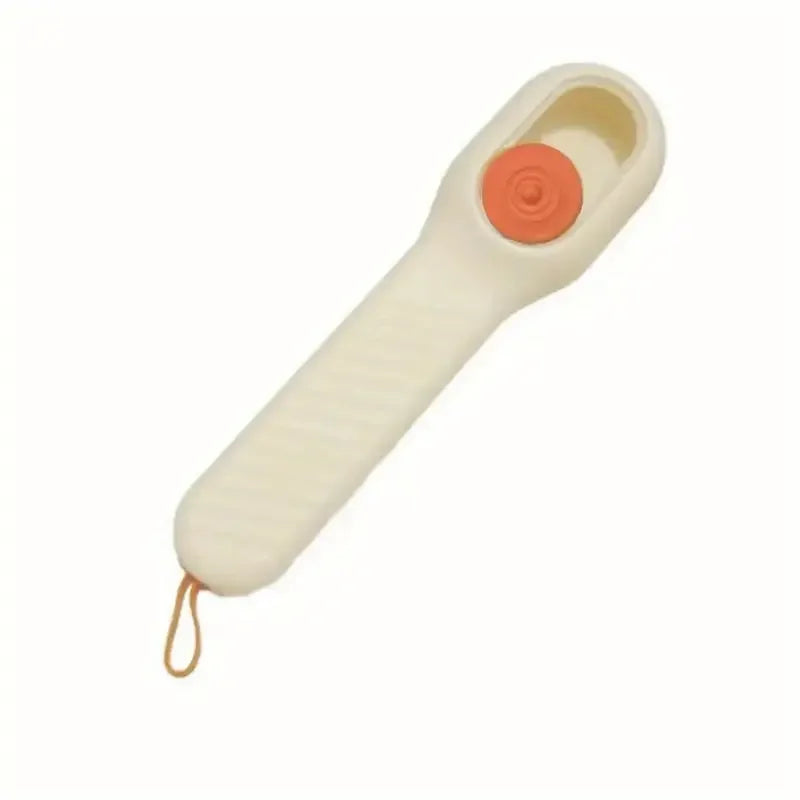 1pc Multi-function automatic spot shoe brush soft hair hand pressure hanging hole suitable for clothing carpet plastic handles - Tasawoq