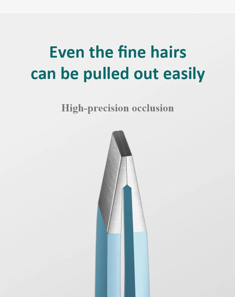 Colorful Eyebrow Tweezer Hair Beauty Fine Hairs Puller Stainless Steel Slanted Eye Brow Clips Removal Makeup Tools - Tasawoq
