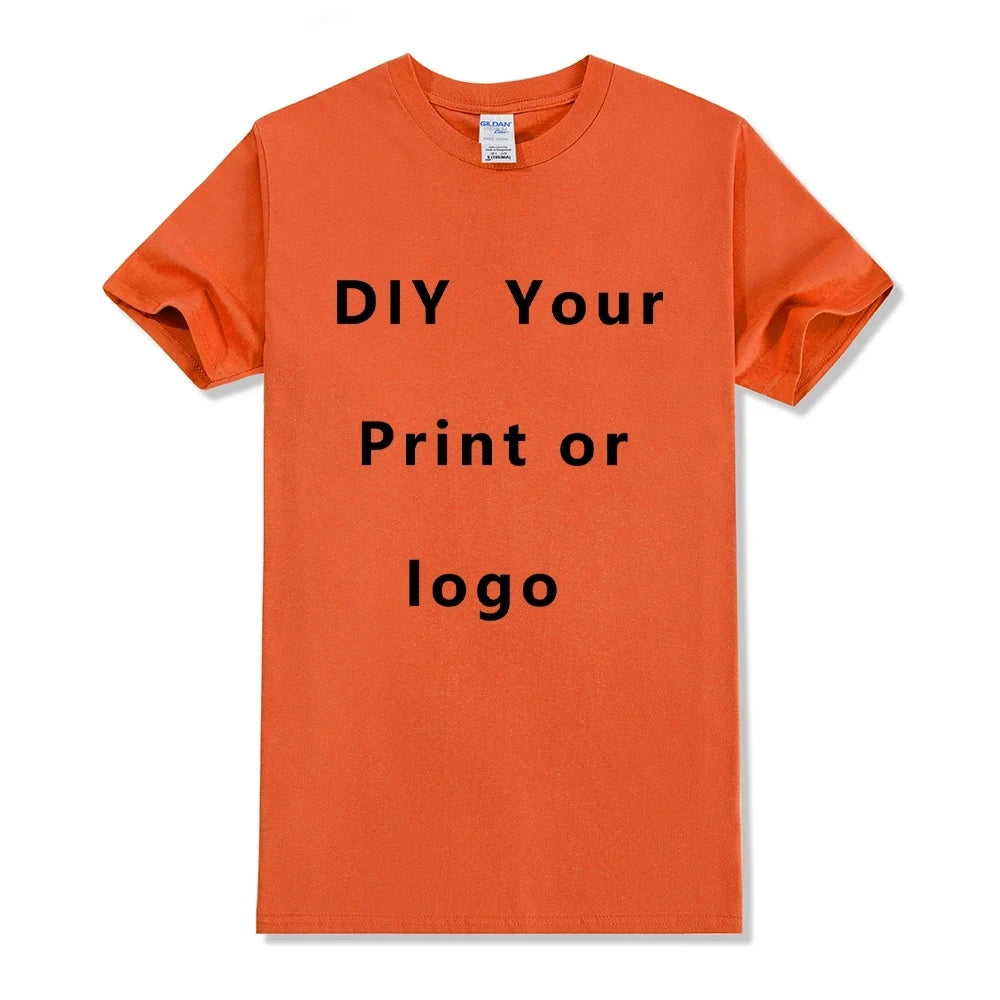 Custom T shirt Women Men Customised Printed 100% Cotton Short Sleeve Your Logo Photo Brand Text Tee Personalize Graphic Clothing - Tasawoq