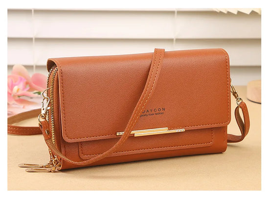 2024 New Women's Wallet Korean Multifunctional Shoulder Bag Mid-length Clutch Coin Purse - Tasawoq