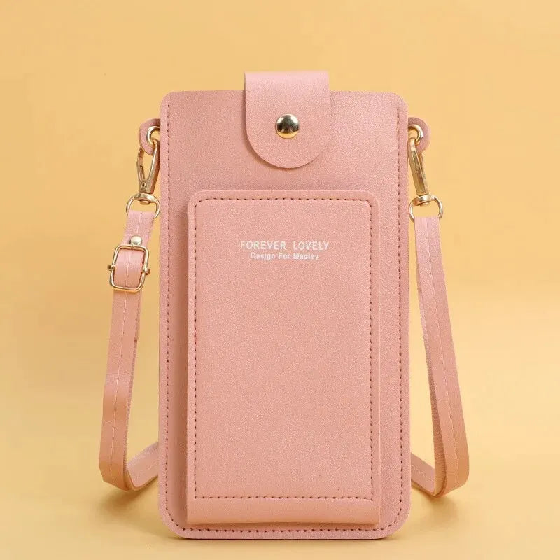 Women Bags Soft Leather Wallets Touch Screen Cell Phone Purse Crossbody Shoulder Strap Handbag for Female Cheap Women's Bags - Tasawoq