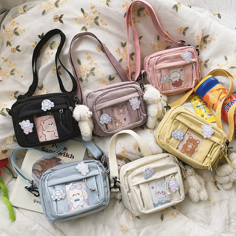 New Kawaii Bag Girls 2025 New JK Transparent Bag Small Crossbody Bag For Women Purses and Handbags Shoulder Bag Itabag Bolso - Tasawoq