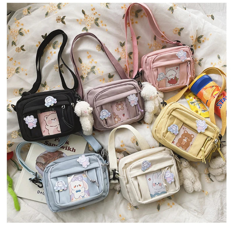 New Kawaii Bag Girls 2025 New JK Transparent Bag Small Crossbody Bag For Women Purses and Handbags Shoulder Bag Itabag Bolso - Tasawoq