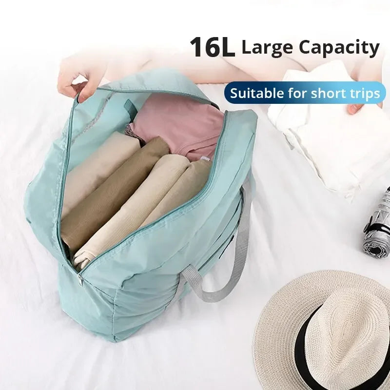2 Pack Foldable Travel Duffel Bag for Airlines Carry on Bag Weekender Overnight Hospital Tote Bag Gym Duffel Bag Women Men - Tasawoq