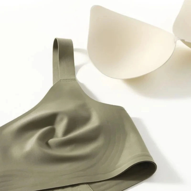 Seamless Bra Women Comfort Lingerie Sports Padded Tops Sexy Wireless Underwear Soft Support Bras Wide shoulder straps Intimates - Tasawoq