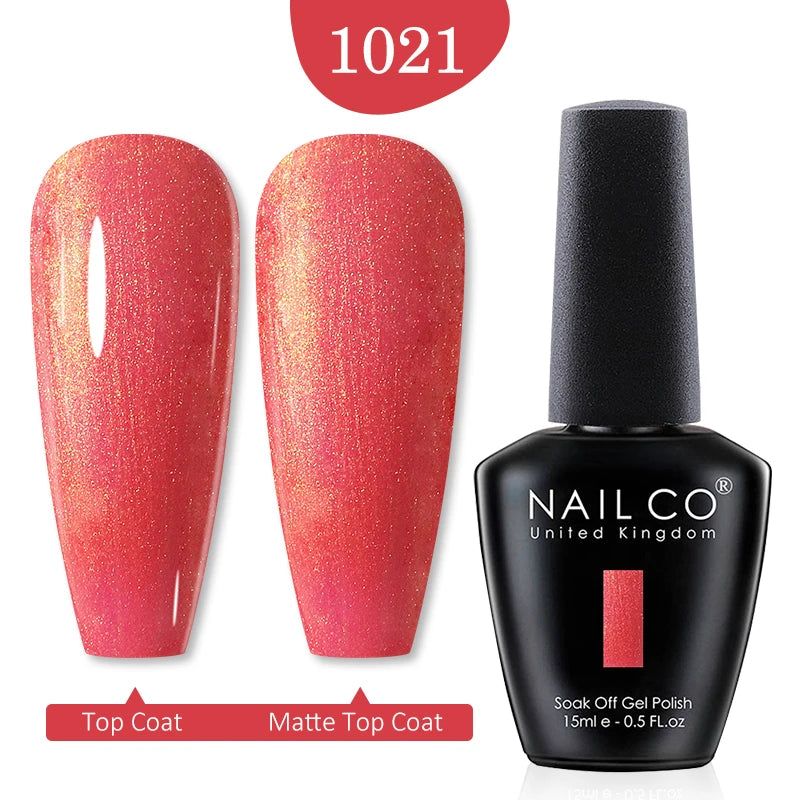 NAILCO Red Colors Series 15ML Nail Gel Polish Nail Supplies Semi Permanent For Nail Art Manicure Soak Off LED UV Hybrid Varnish - Tasawoq