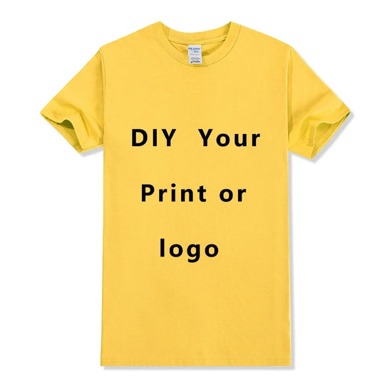 Custom T shirt Women Men Customised Printed 100% Cotton Short Sleeve Your Logo Photo Brand Text Tee Personalize Graphic Clothing - Tasawoq