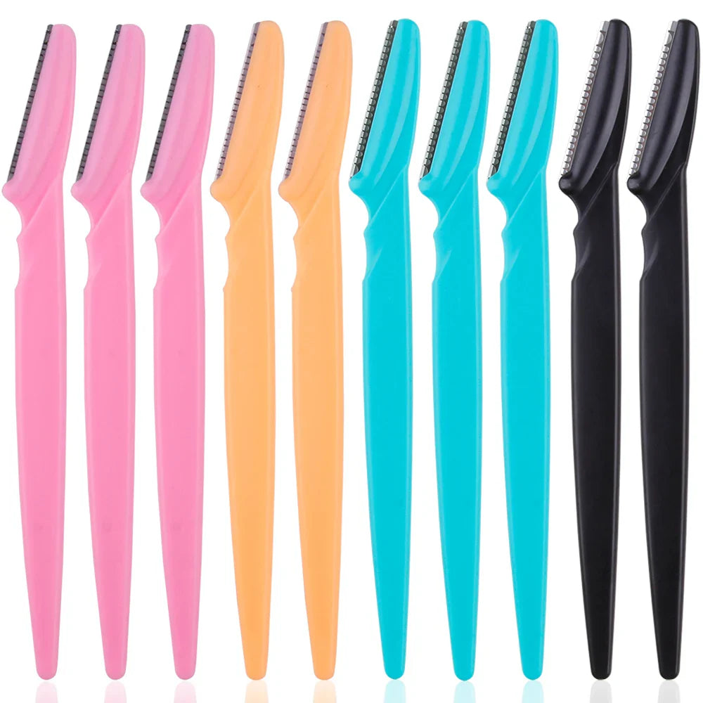 3/4/10Pcs Eyebrow Trimmer Face Blade Shaver Portable Eye Brow Epilation Hair Removal Safety Eyebrow Cutting Woman Makeup Tools - Tasawoq