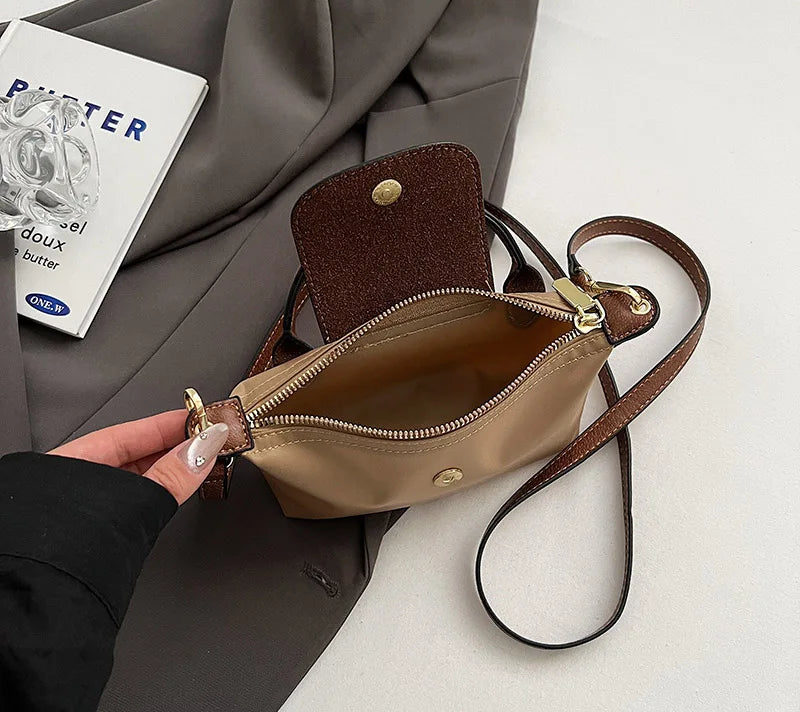 Fashion Small Shopping Shoulder Bag for Women Ladies Nylon Handbags Removable Shoulder Strap Crossbody Bag Female Student Pocket - Tasawoq
