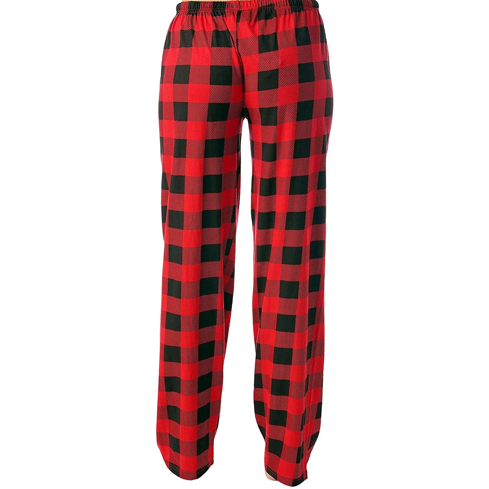 Women Christmas Pajama pants Autumn Winter Plaid Printed Pants Fashion Casual Wide Leg Pants Clothing Streetwear - Tasawoq