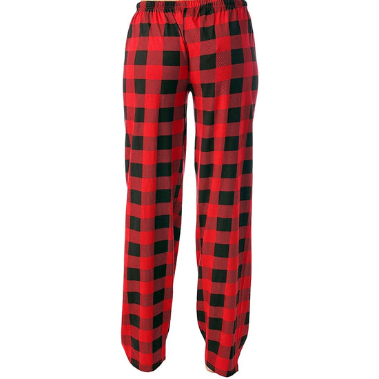Women Christmas Pajama pants Autumn Winter Plaid Printed Pants Fashion Casual Wide Leg Pants Clothing Streetwear - Tasawoq