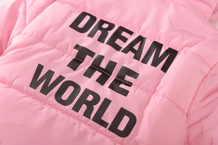 2024 Winter Warm Jackets for Girls Fashion Fur Hooded Children Girls Waterproof Outwear Kids Cotton Lined Parkas - Tasawoq