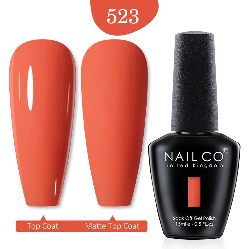 NAILCO Red Colors Series 15ML Nail Gel Polish Nail Supplies Semi Permanent For Nail Art Manicure Soak Off LED UV Hybrid Varnish - Tasawoq