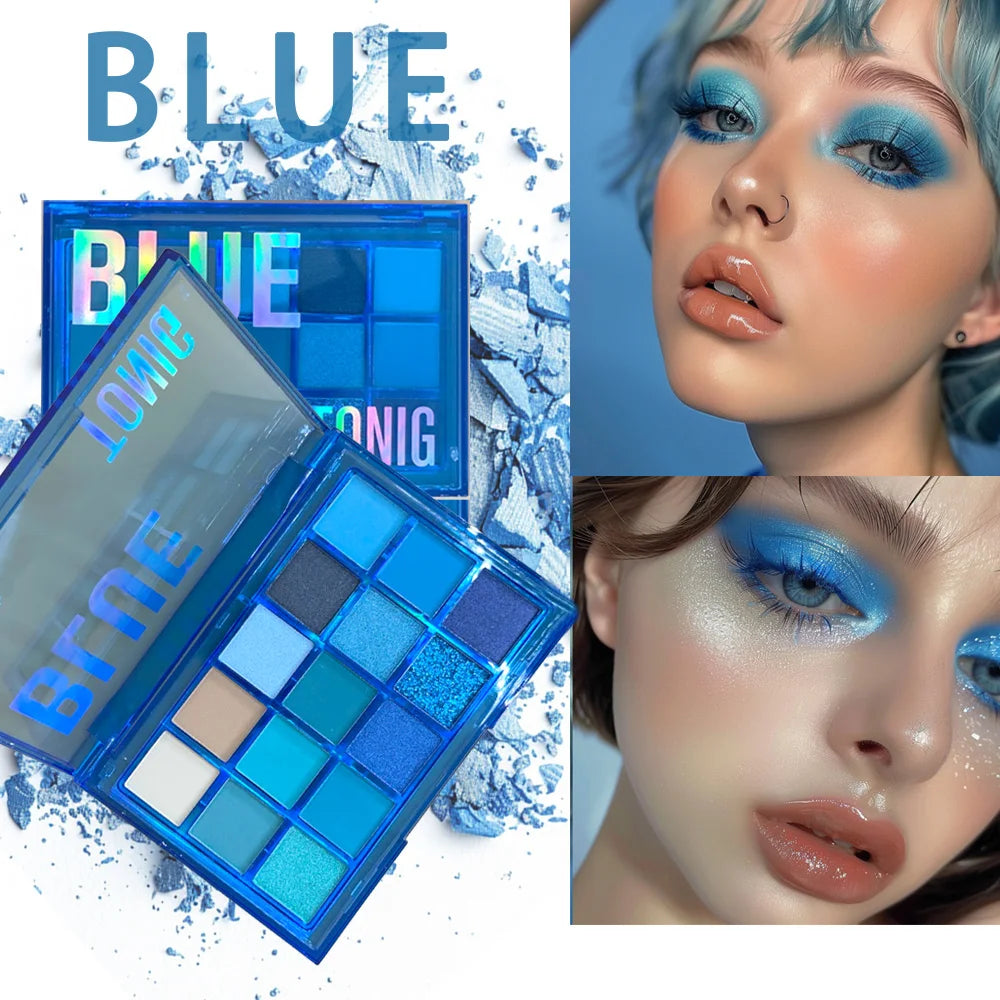15 Shades Eyeshadow Makeup Palette Shimmer Matte Metallic High Pigmented Neutral Bold Waterproof Eyes Shadow Make Up Set - Tasawoq