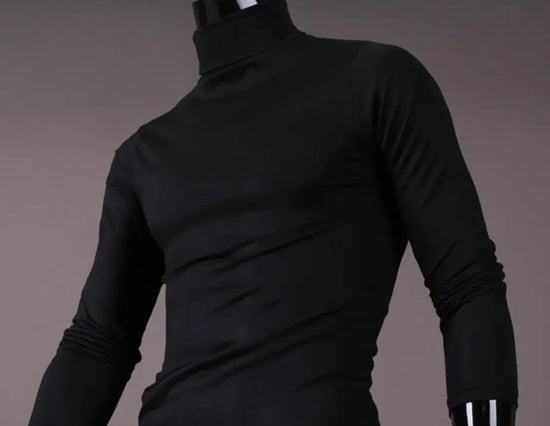 Thermal Underwear Tops Men Winter Clothes Thermal Shirt Autumn Men's Winter Tights High Neck Thin Slim Fit Long Sleeve T-shirt - Tasawoq