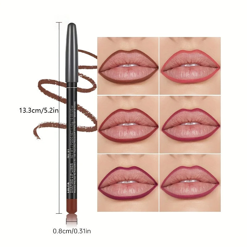 Luxury Matte Lip Liner, Long-Lasting, Smooth Application for Perfect Outline & Filling, Versatile Shades for All Skin Types - Tasawoq