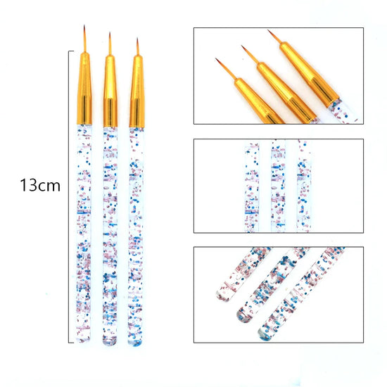 Nail Brush For Manicure Gel Brush For Nail Art 15Pcs/Set Nail Brush Acrylic Liquid Powder Carving Gel Brush - Tasawoq