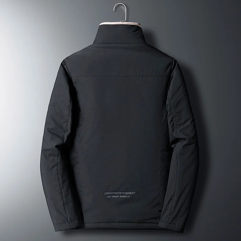 Men 2024 Winter Windproof Warm Thick Fleece Jacket Men Fashion Casual Coat Men Autumn Brand Outwear Outdoor Classic Jacket Men - Tasawoq