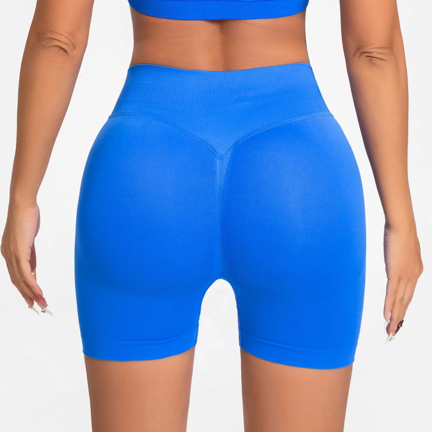 NCLAGEN Women Low Rise Impact Shorts Sports Workout Gym Running Seamless Leggings Scrunch Booty Hip Lifting Yoga Biker Shorts - Tasawoq
