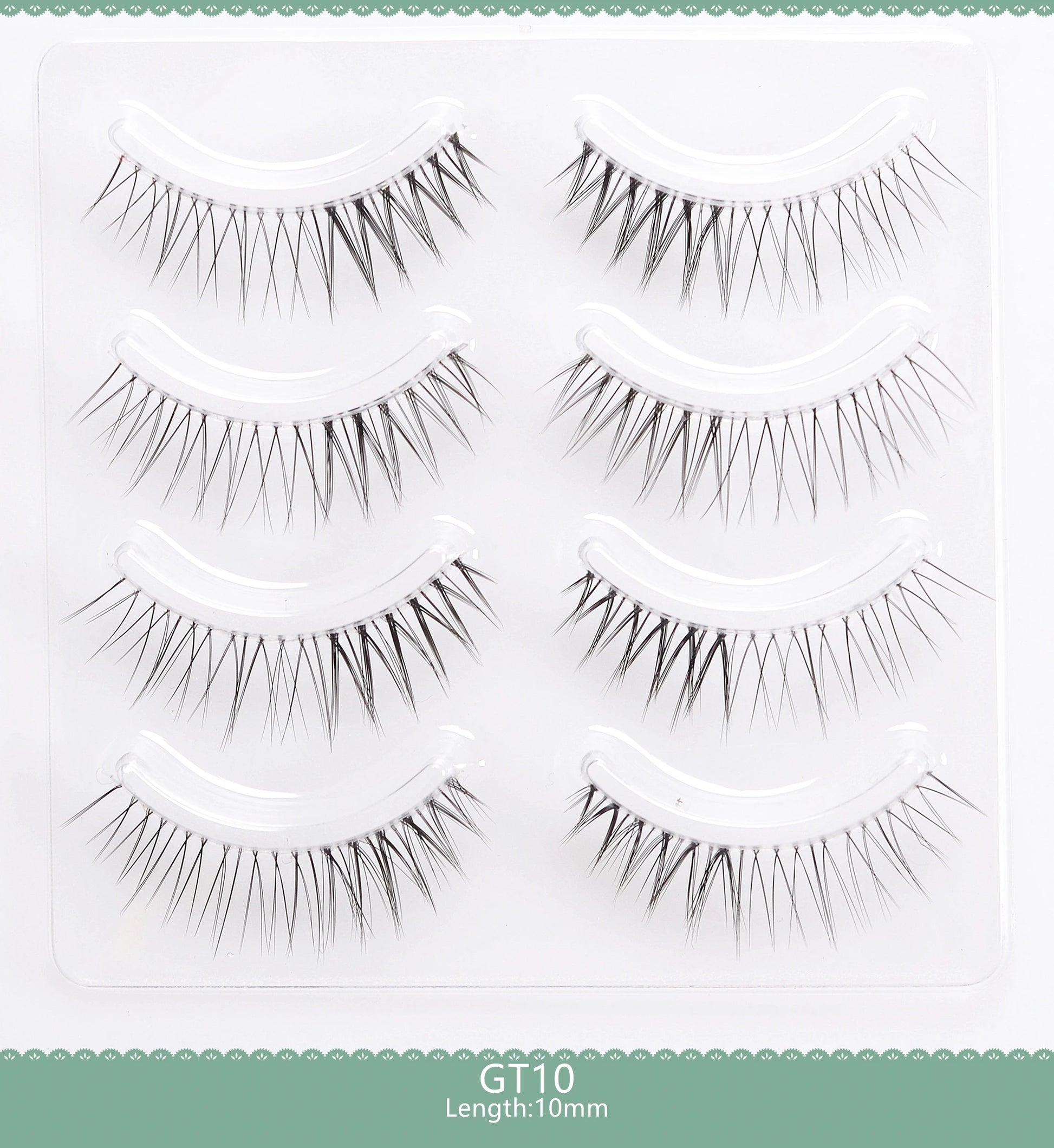 4pairs Natural False Eyelashes Thin Band Hand Made Short Lighter Eyelash Cosplay Korean Fashion Wispy Extension Makeup Tools - Tasawoq