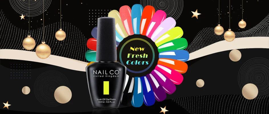 NAILCO 15ml Fresh Series Gel Nail Polish Design UV&LED Nail Gel Spring Summer Color Vernis Nail Art Glitter All For Manicure Set - Tasawoq