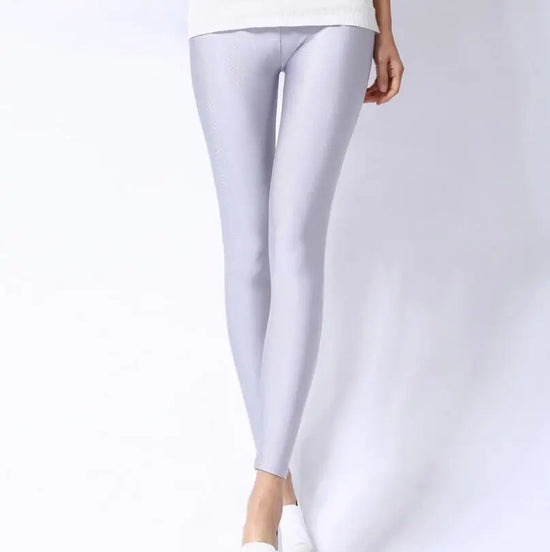 New Spring Solid Candy Neon Leggings for Women High Stretched Female Legging Pants Girl Clothing Leggins Plug Size - Tasawoq