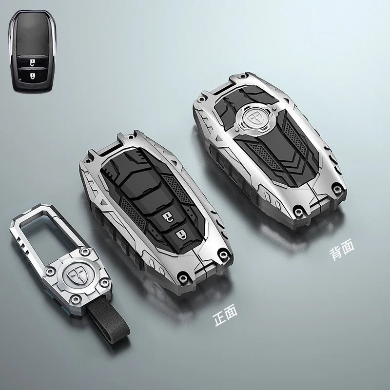 Car Key Case Fob Cover Holder Shell For Toyota Yaris Cross Hilux Innova Fortuner Camry Land Cruiser 200 300 Prado Crown TLK 200