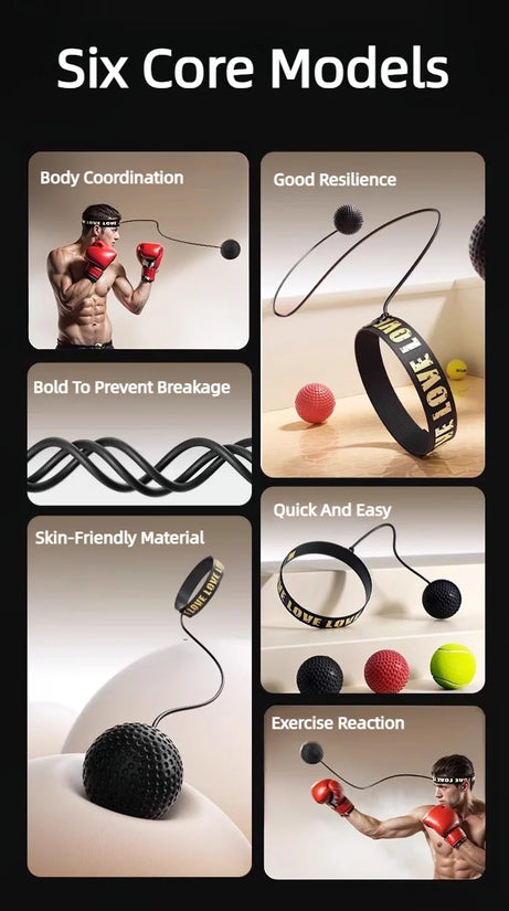 1Pcs MMA Boxing Speed Ball Head-Mounted Pu Punch Sanda Training Hand Eye Reaction Home Sandbag Fitness Equipment Gym Muay Thai - Tasawoq
