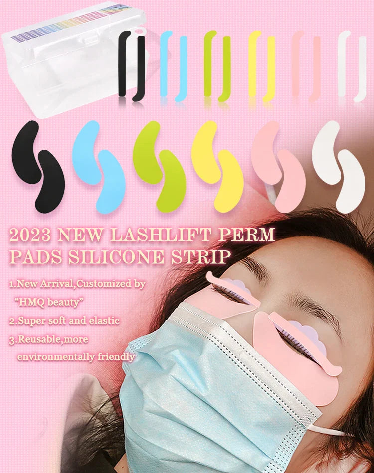 2 Pairs Silicon Eye Pads For Lash Lifting Reusable Eyelash Perming Silicone Pad Lash Lift Ribbons Eyelash Extension Makeup Tools - Tasawoq