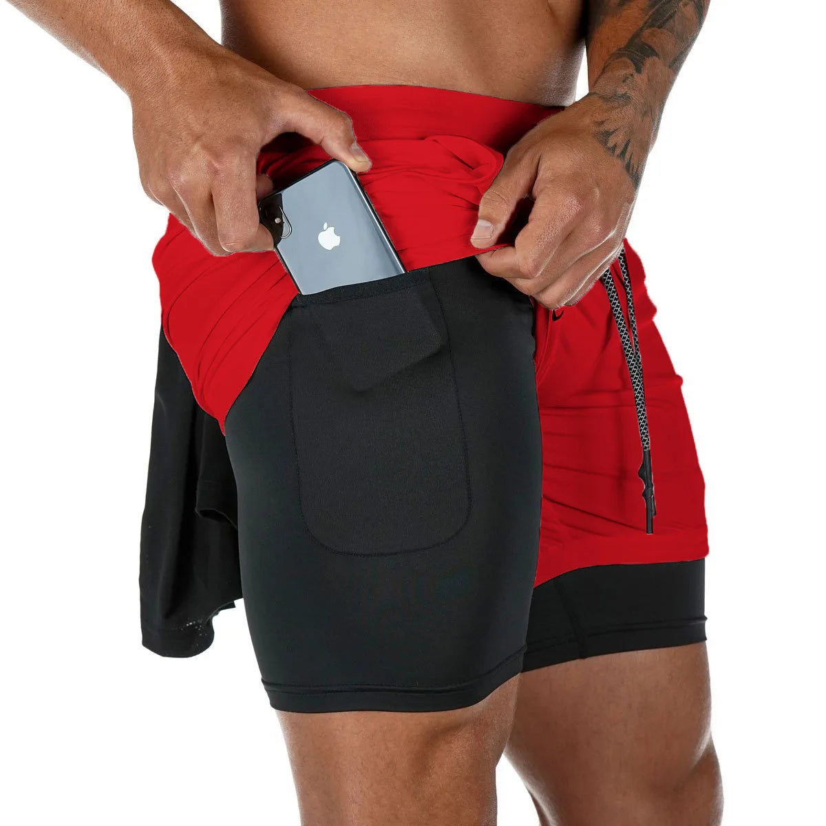 Camo Running Shorts Men Gym Sports Shorts 2 In 1 Quick Dry Workout Training Gym Fitness Jogging Short Pants Summer Men Shorts - Tasawoq