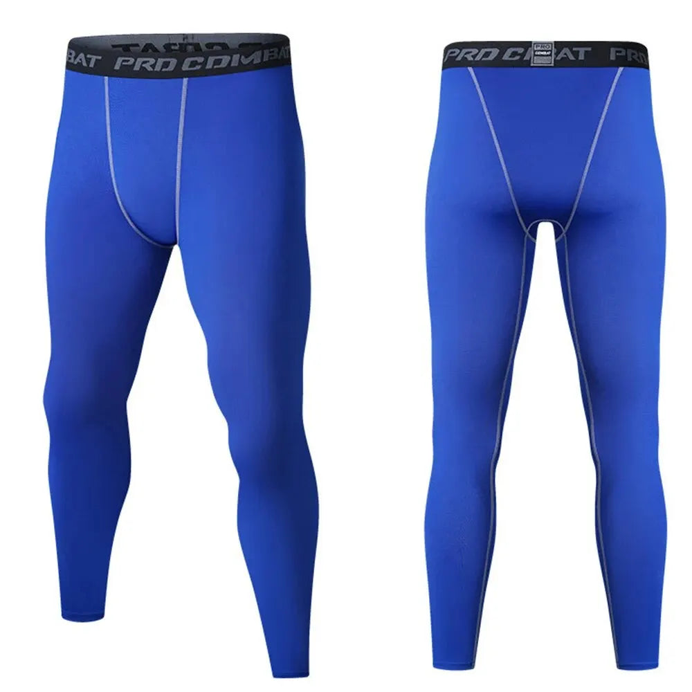 Men's Running Leggings Sportswear Quick Dry Gym Fitness Tights Workout Training Jogging Sports Trousers Compression Sport Pants - Tasawoq