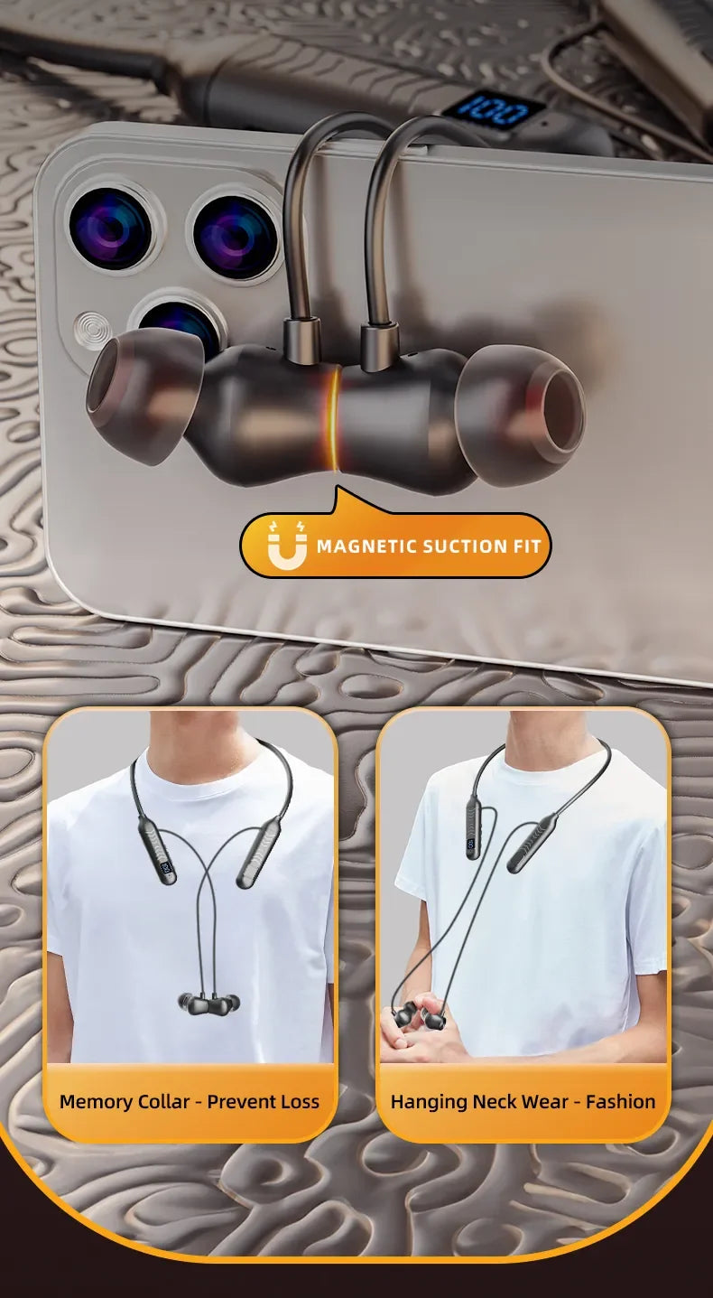 2023 New True Wireless BT Headphones: High Quality, Long Life, Digital Display and Pluggable Memory Card Playback! - Tasawoq