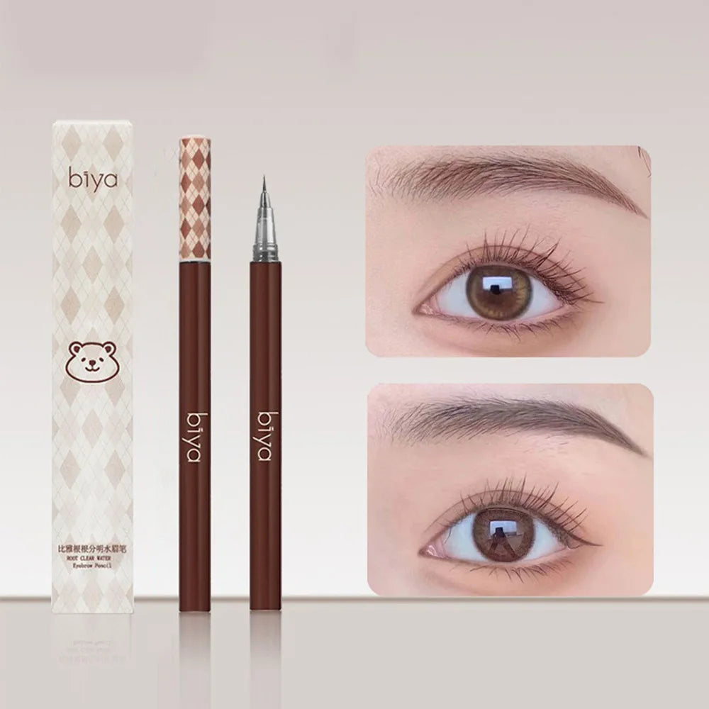 0.01mm Ultra Fine Liquid Eyebrow Pen Waterproof Natural Color Not Smudge Eyebrow BIYA Makeup Pencil - Tasawoq