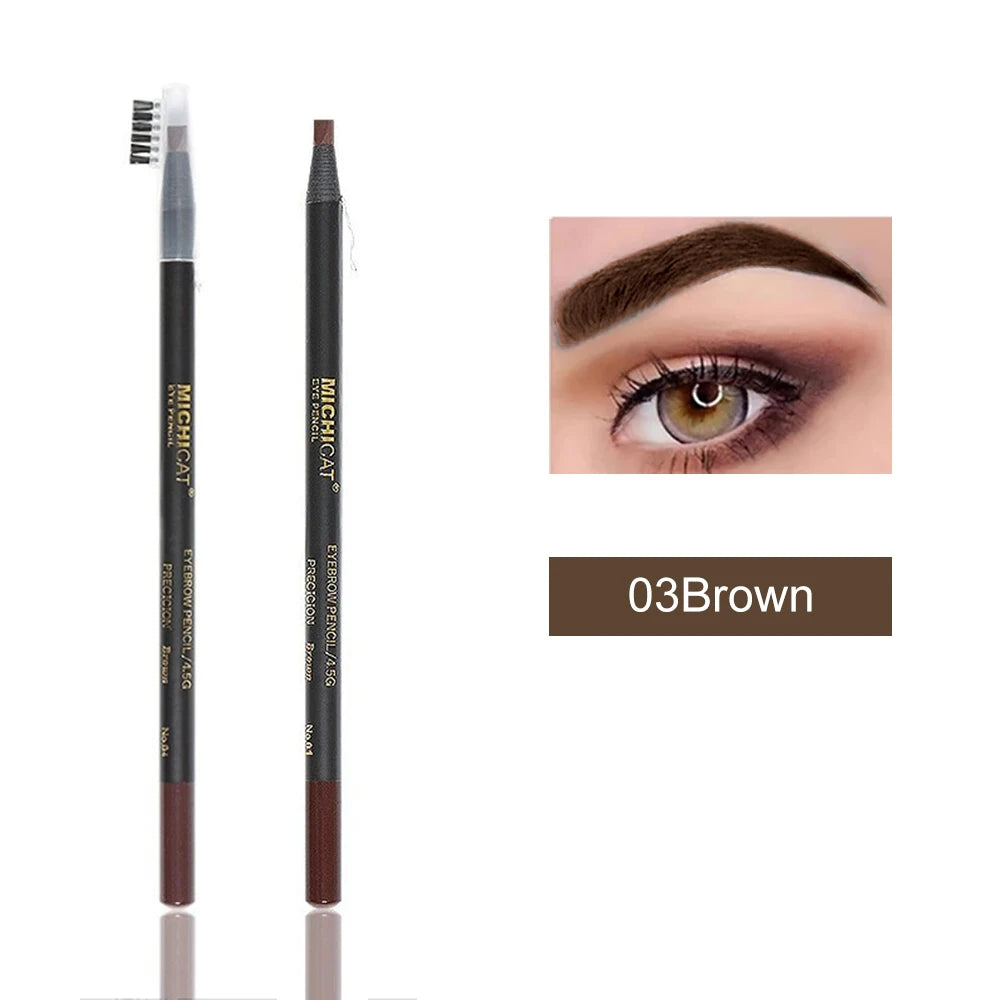 1PC Eyebrow Pencil Waterproof Microblading Eyebrow Pen Tint Tattoo Eyebrows Makeup 6 Colors Natural Long Lasting Eye Brow Pencil - Tasawoq