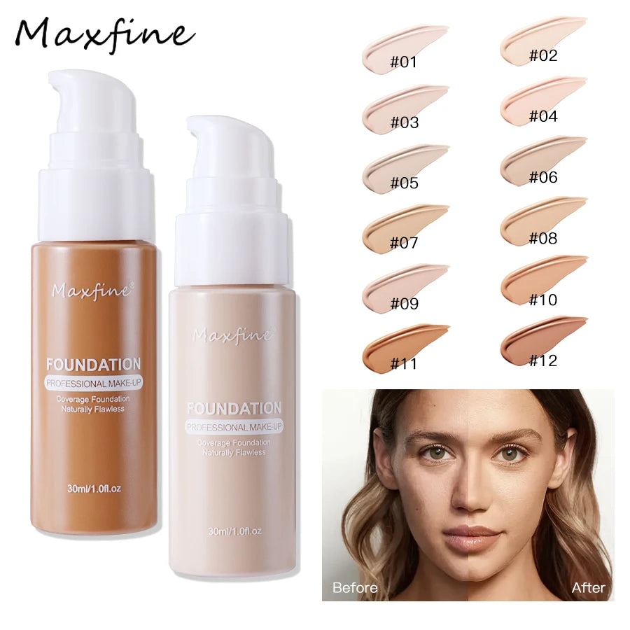 12-color liquid foundation, unparalleled wrinkle relieving and full coverage of high-definition liquid foundation, has a nourish - Tasawoq