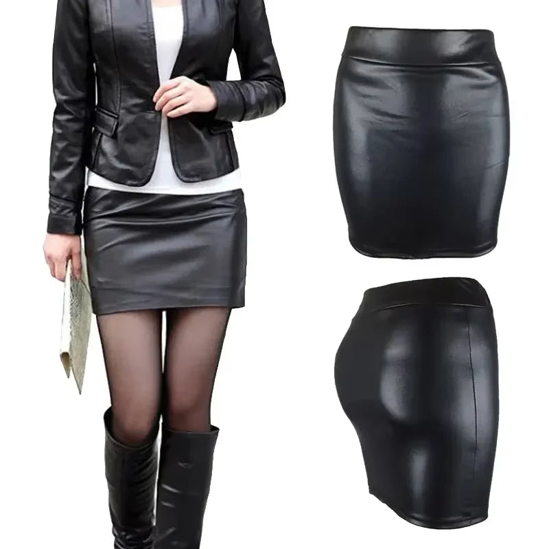 Women Summer Mini Skirts High-waist Slim Fittness Hip Pencil Skirts Vintage Bodycon Skirt Sexy Clubwear Ladies Office Clothing - Tasawoq