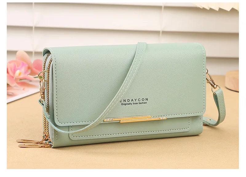 2024 New Women's Wallet Korean Multifunctional Shoulder Bag Mid-length Clutch Coin Purse - Tasawoq