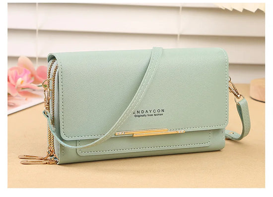2024 New Women's Wallet Korean Multifunctional Shoulder Bag Mid-length Clutch Coin Purse - Tasawoq