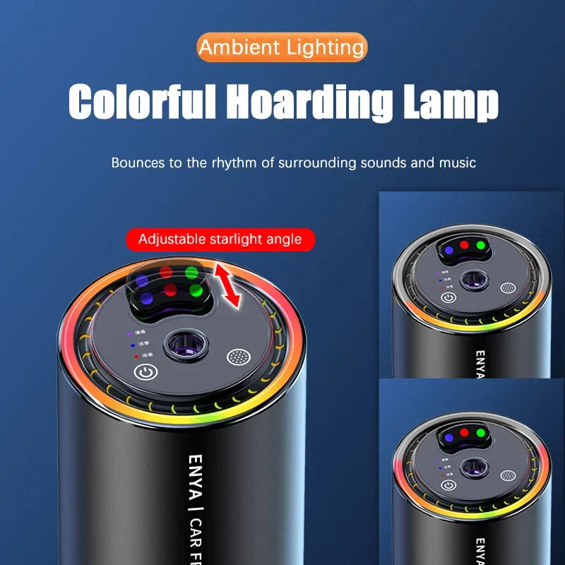 3-Color Starry Sky Top Car Aromatherapy Intelligent Spray Automatic Air Fragrance Sprayer Car Perfume Diffuser Suitable for Baby