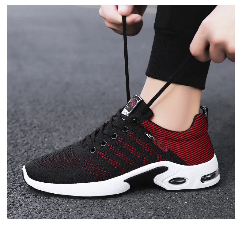 Shoes men 2025 new trend men's shoes breathable lace-up running shoes Korean version light casual sports shoes - Tasawoq
