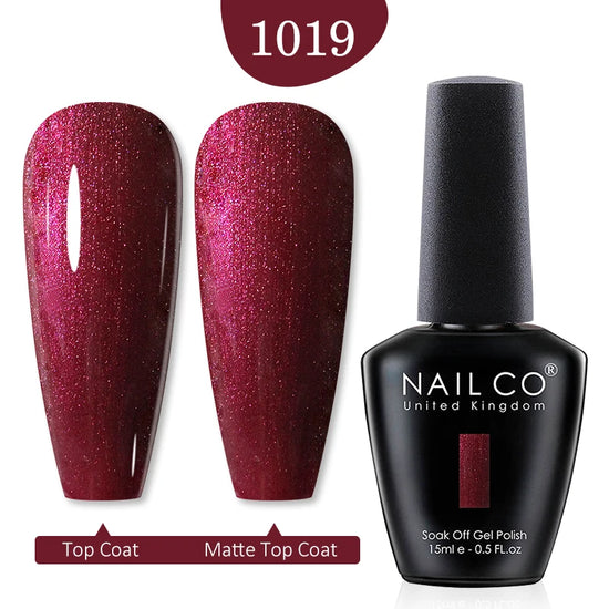 NAILCO Red Colors Series 15ML Nail Gel Polish Nail Supplies Semi Permanent For Nail Art Manicure Soak Off LED UV Hybrid Varnish - Tasawoq