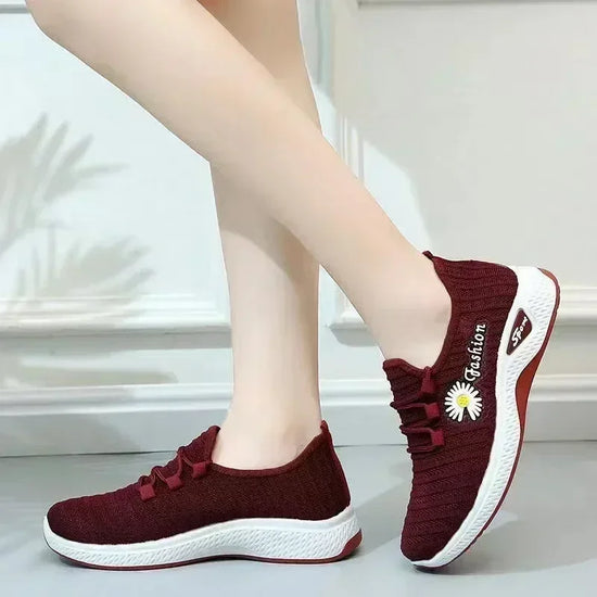 Adult sneakers, women's light running shoes, net shoes, comfortable soft soled sneakers, women's breathable casual single shoes - Tasawoq