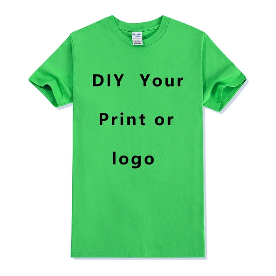 Custom T shirt Women Men Customised Printed 100% Cotton Short Sleeve Your Logo Photo Brand Text Tee Personalize Graphic Clothing - Tasawoq