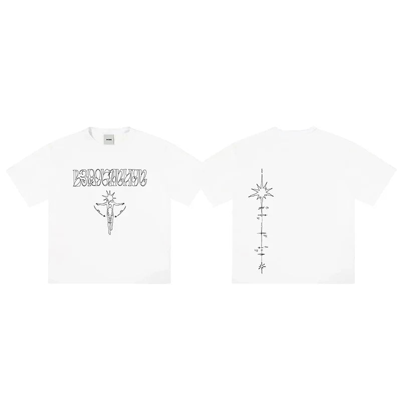 Men Tshirt Oversized Tops Short Sleeves Tee Y2k Взросление Tour Graphic 100% Cotton  Streetwear Harajuku Vintage Unisex Clothing