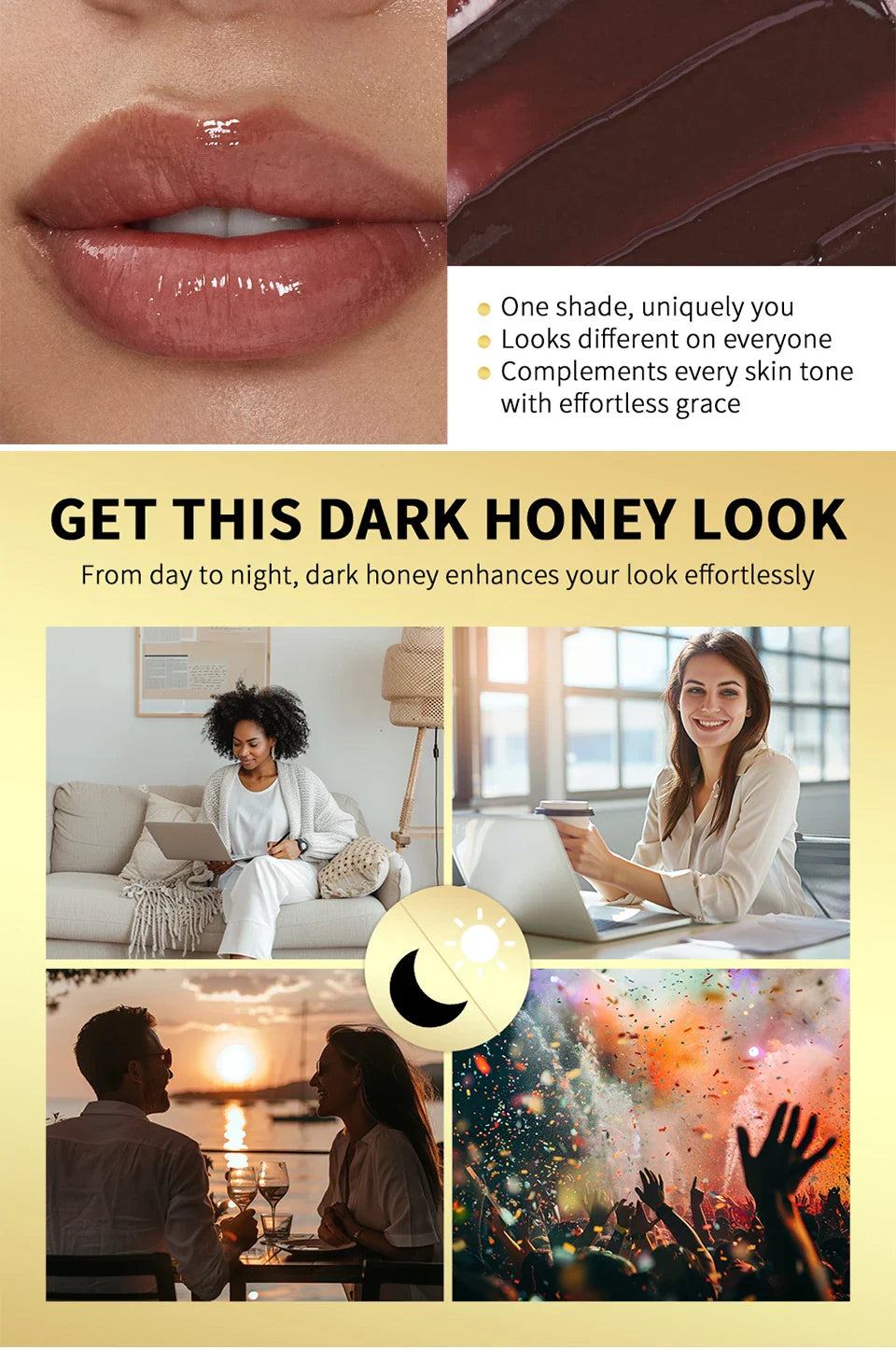 Colorless Black Honey Lip Balm Lipstick Long Lasting Hygienic Moisturizing Lips Plumper Nourish Makeup Lip Care Cosmetics - Tasawoq